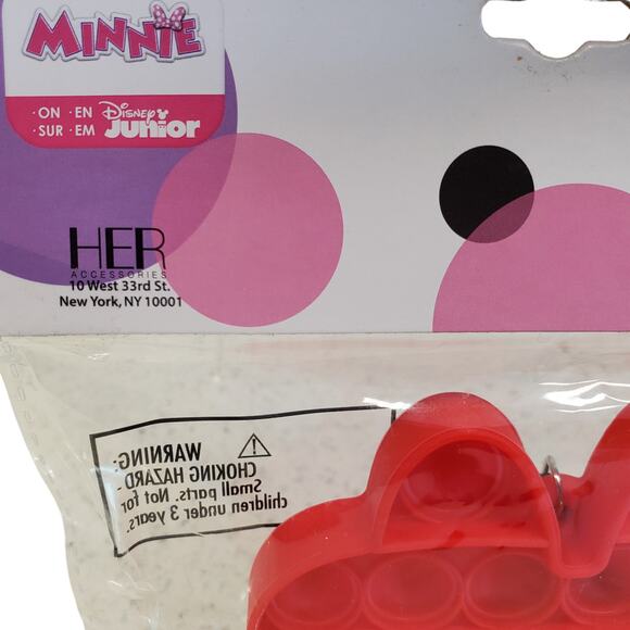 Disney Minnie Mouse Pop It Popper Fidget Keychain Sensory Toys - Picture 2 of 6